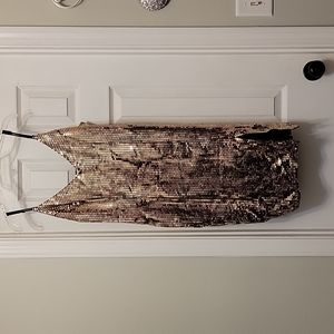 Charlotte Russe Dress Metallic Gold Size XL